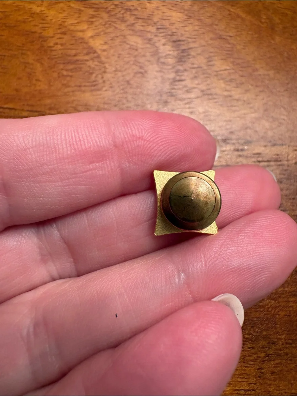 Delta Tau Delta (ΔΤΔ) Official Fraternity Pledge Pin – White Enamel Gold Tone
